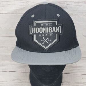 Official Hoonigan Bracket X Logo Snapback Cap Hat Black Gray